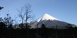 Perfekter Kegel des Volcano Osorno