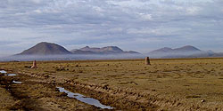 Morgennebel über den Salzsümpfen vor Oruro
