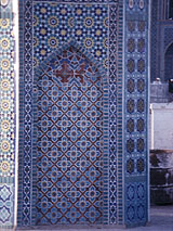 Fayencen an der Moschee in Mazar-i-Sharif