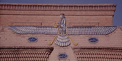 Symbol der Zoroastrier in Yazd