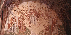 Fresken in einer Felsenkirche in Göreme