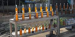 Verkauf von Schnapsflaschen mit Einlagen